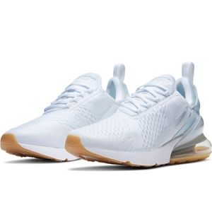 Nike AirMax 270 - men’s 8.5 white/white gum leather